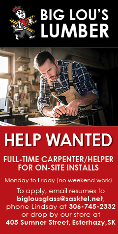Big Lou's Lumber - Esterhazy - Full-Time Carpenter/Helper for on-site installs 